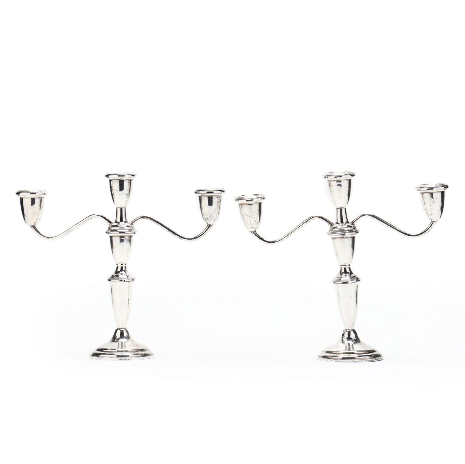 A Pair of Sterling Silver Three Candelabra by Empire (1 of 7)