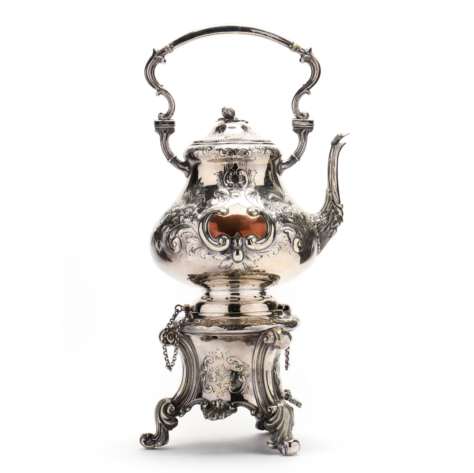 A Victorian Silverplate Spirit Kettle (1 of 10)