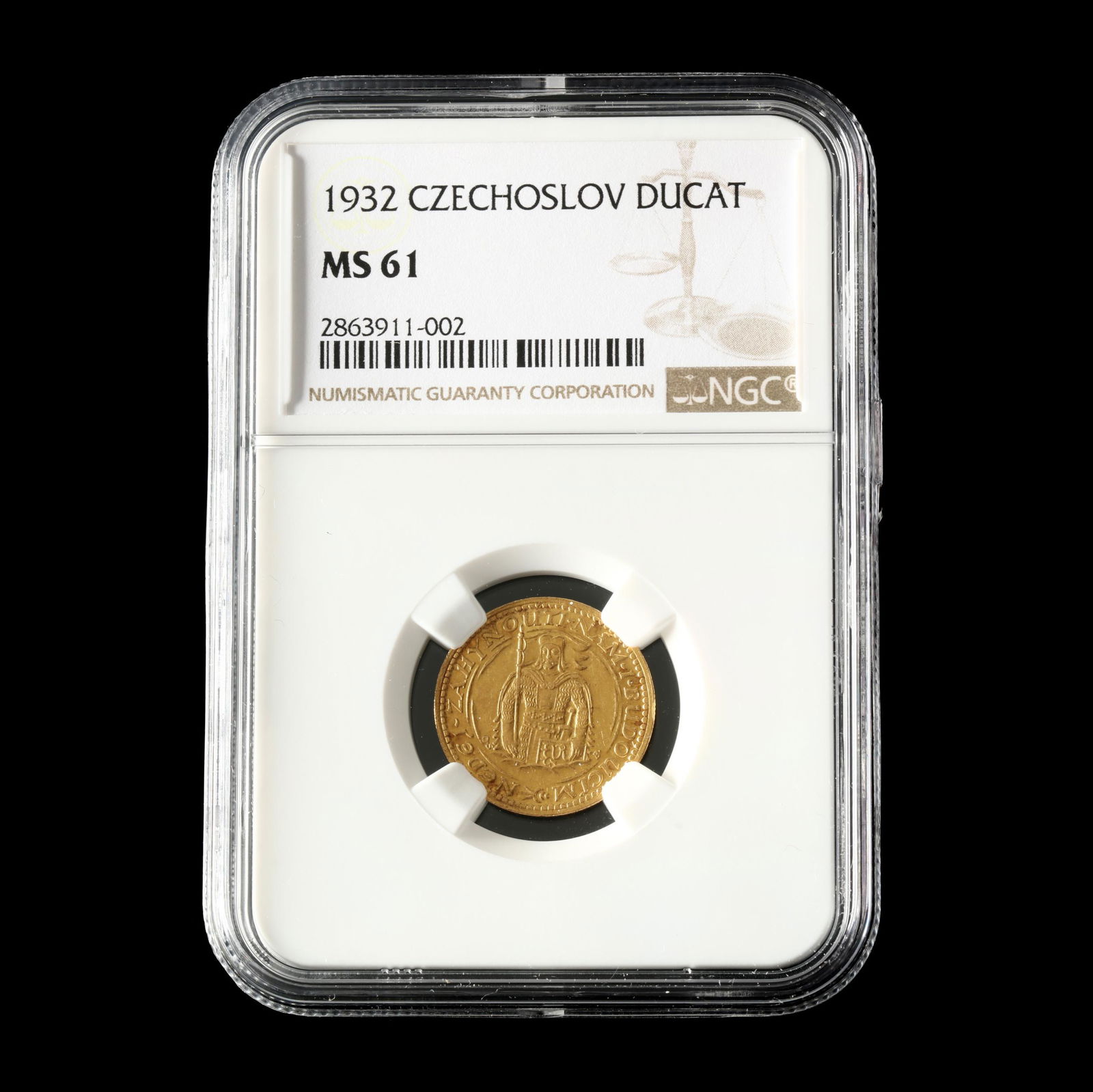 1932 Czechoslovakia Gold Ducat, NGC MS61 (1 of 2)