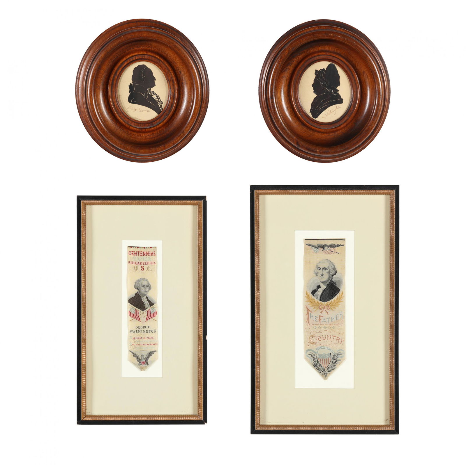 Two George Washington Silk Ribbons and Two Silhouettes (1 of 10)