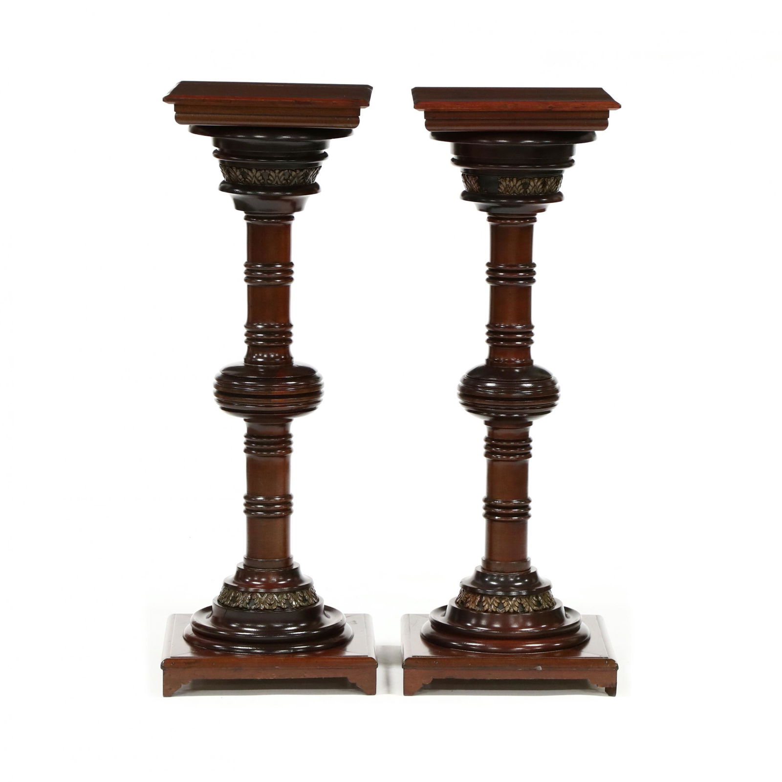 Pair of Antique Mahogany Pedestals (1 of 4)