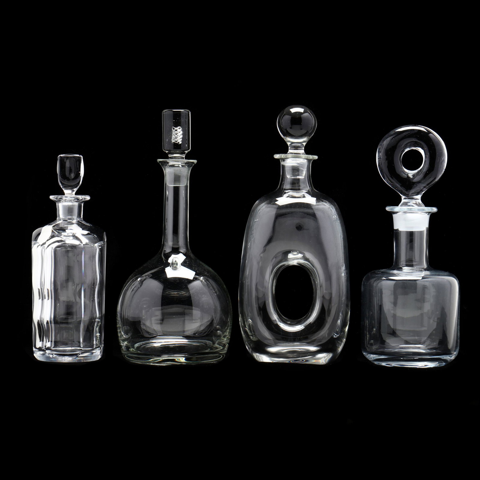 Four Modern Glass Decanters (1 of 6)