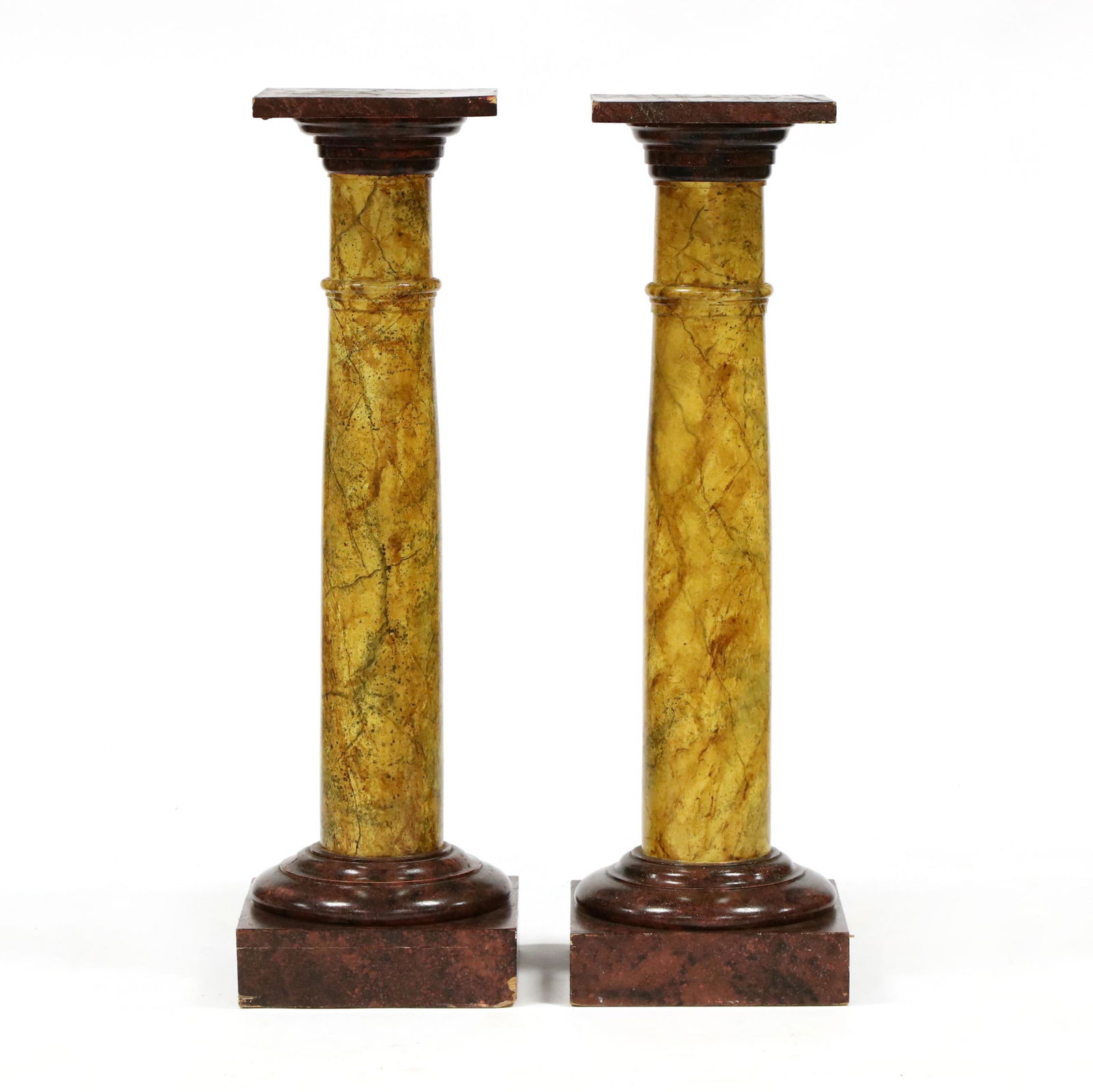 Pair of Classical Style Paint Decorated Columns (1 of 3)