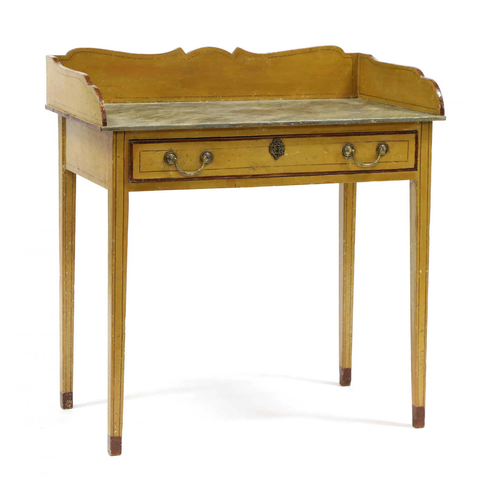 Scandinavian Paint Decorated Writing Table (1 of 6)