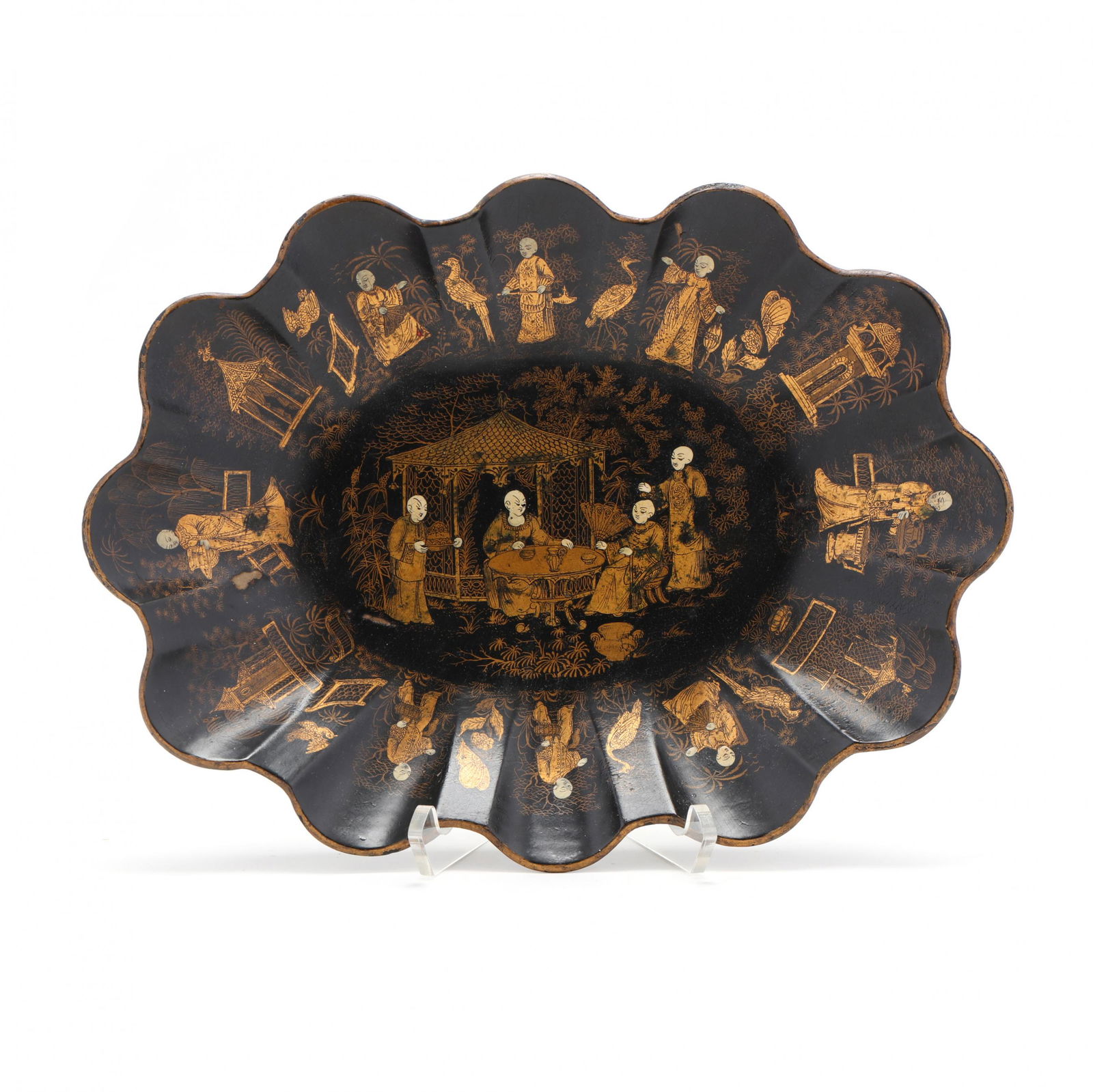 A French Papier Mache Gilt and Black Lacquered (1 of 7)