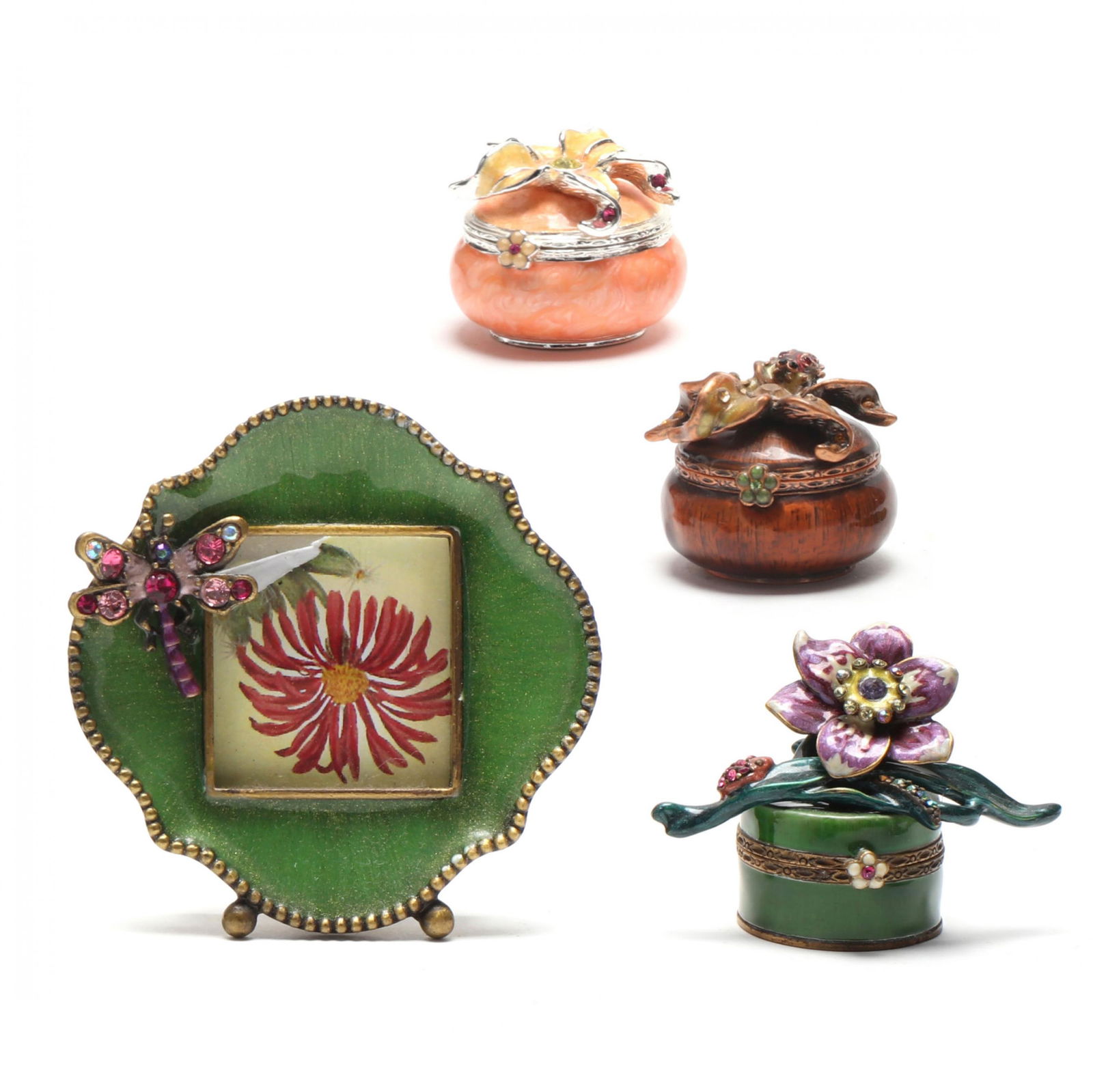 Three Pill Boxes and a Miniature Frame, Jay Strongwater (1 of 10)