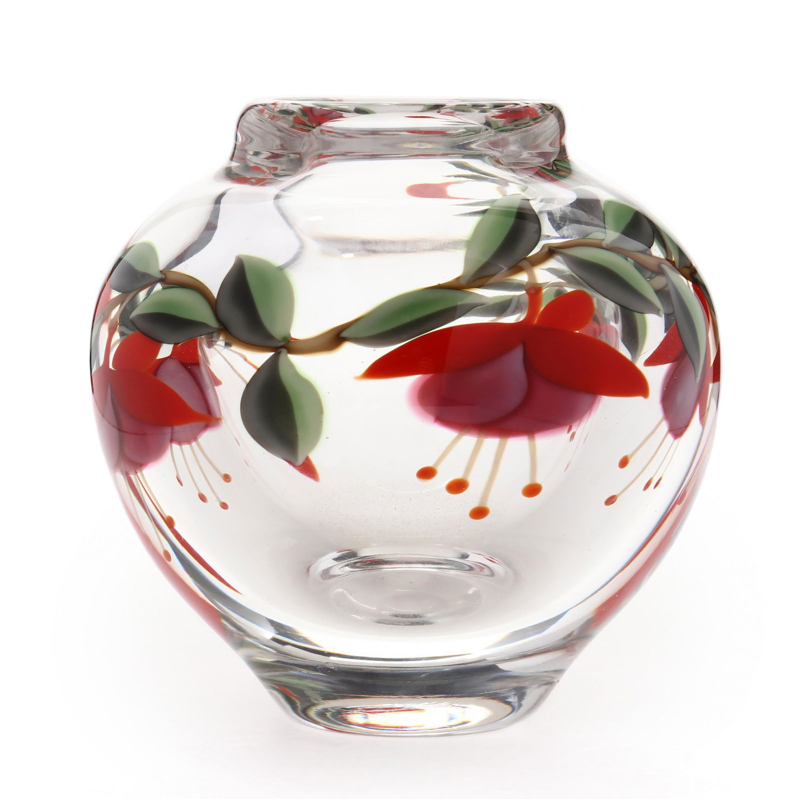Orient & Flume, Floral Glass Paperweight Vase (1 of 6)