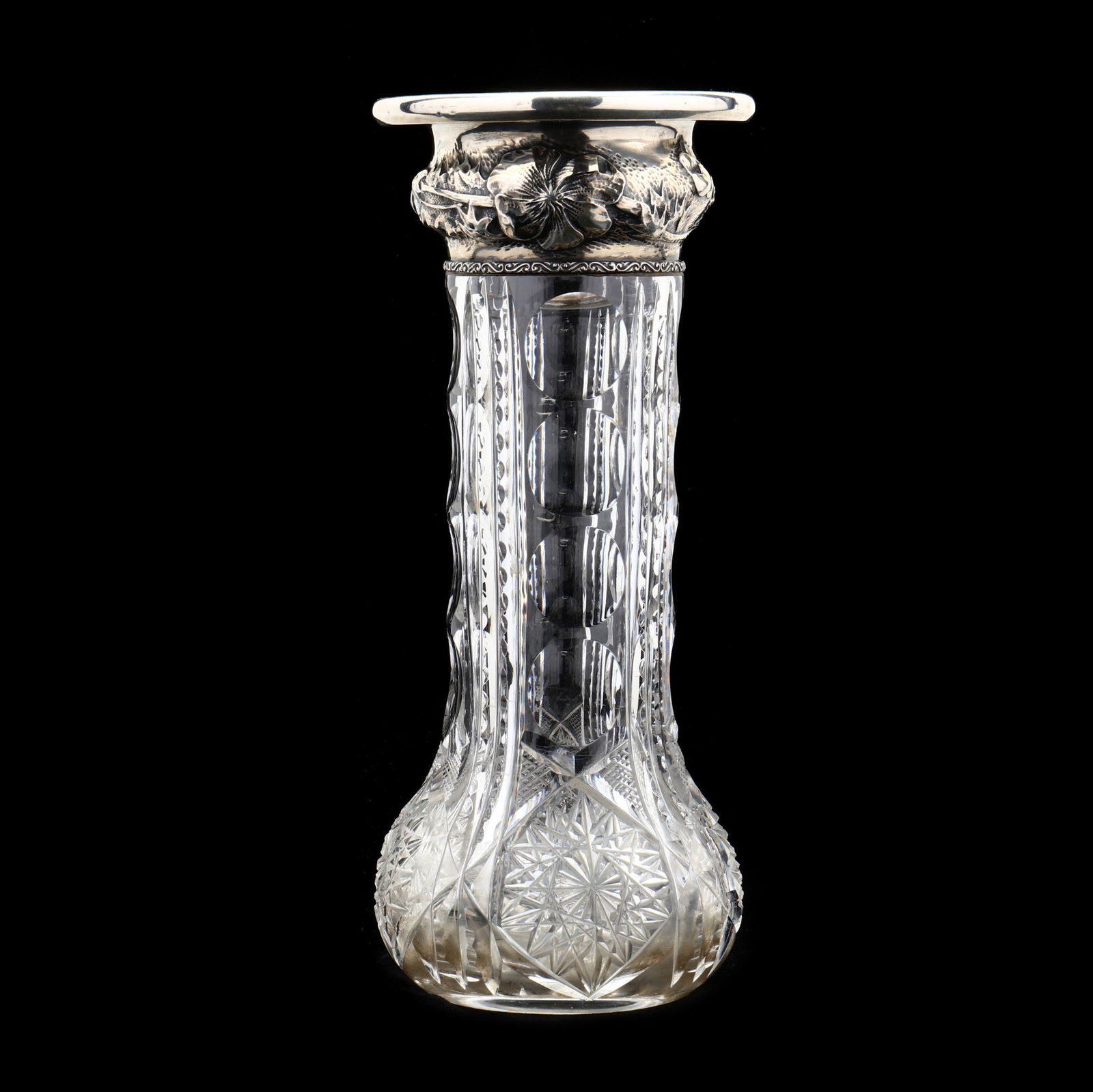 Antique Gorham Sterling Silver and Cut Glass Vase (1 of 8)