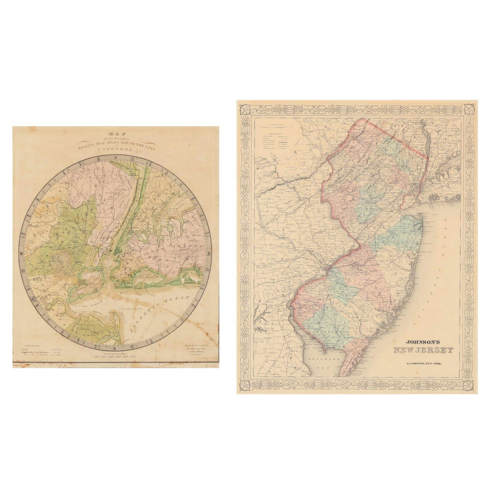 19th Century Maps of the New York City Area and the (1 of 6)