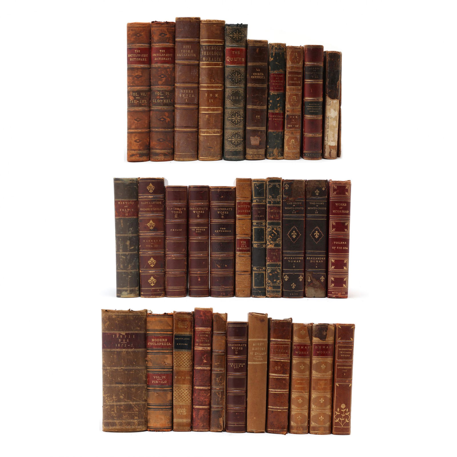 Group of 32 Antique Leatherbound Books (1 of 10)