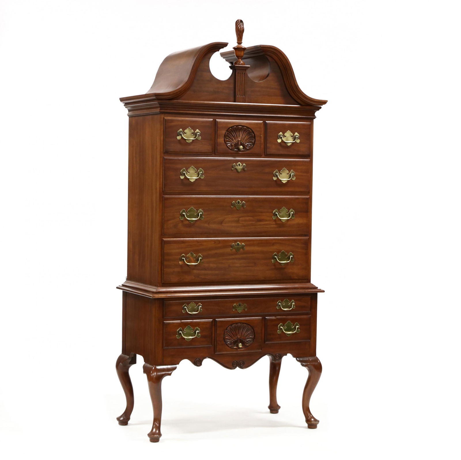 Henkel Harris, Black Cherry Queen Anne Style Highboy (1 of 6)