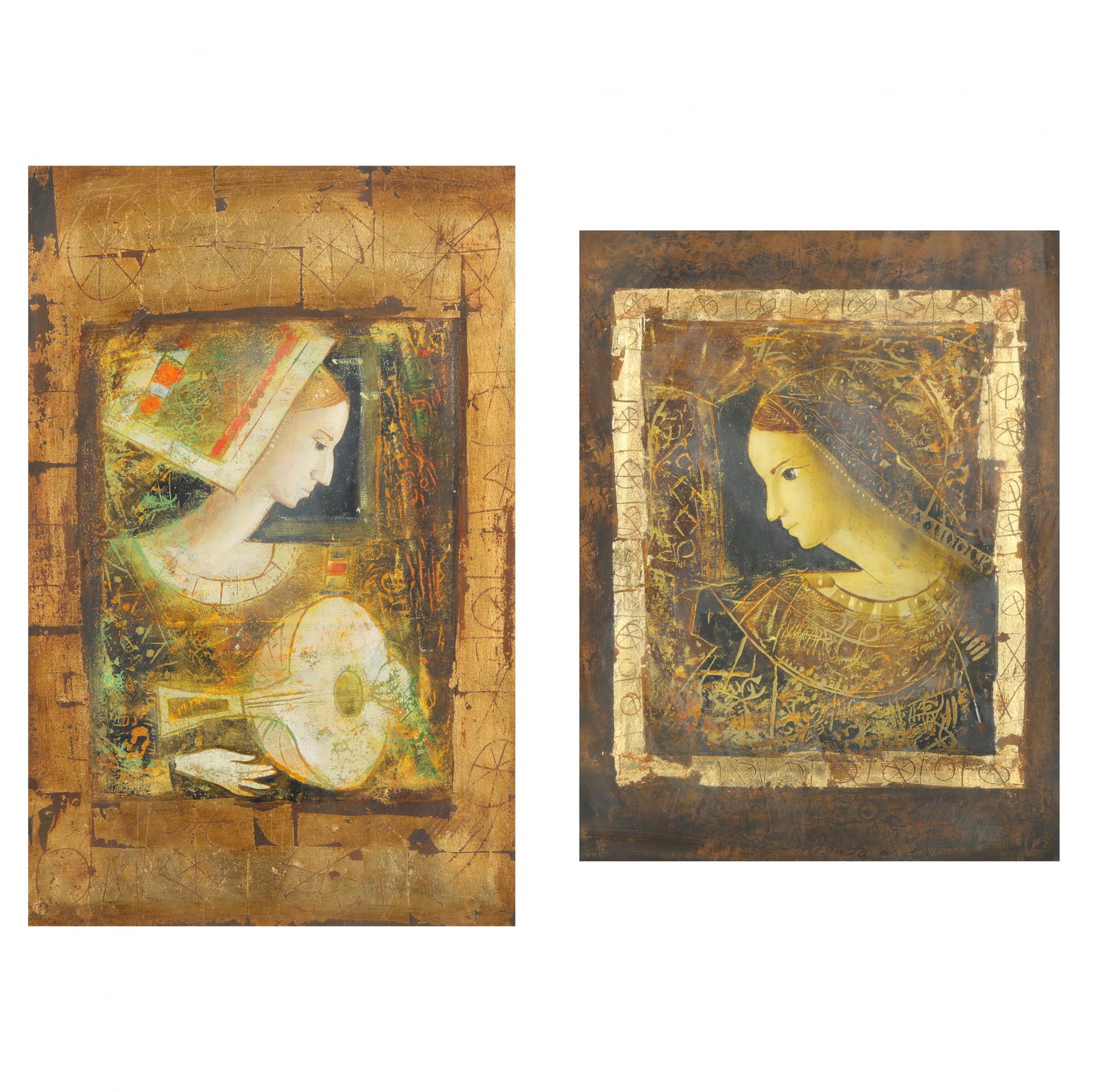 Mersad Berber (Bosnian, 1940-2012), Two Portraits (1 of 8)