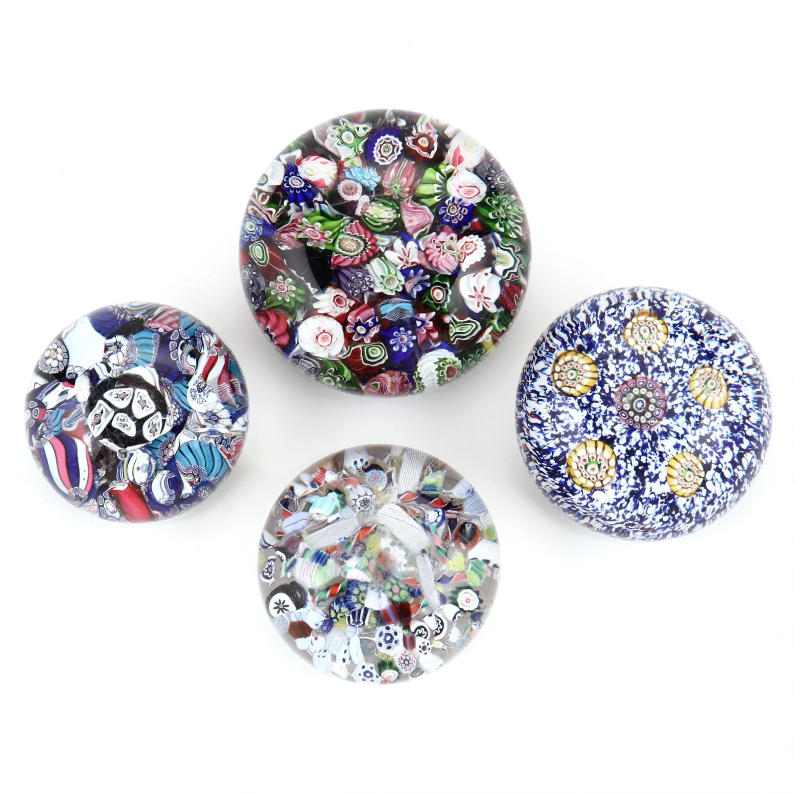 attributed to Baccarat, Four Antique Millefiori Glass (1 of 10)