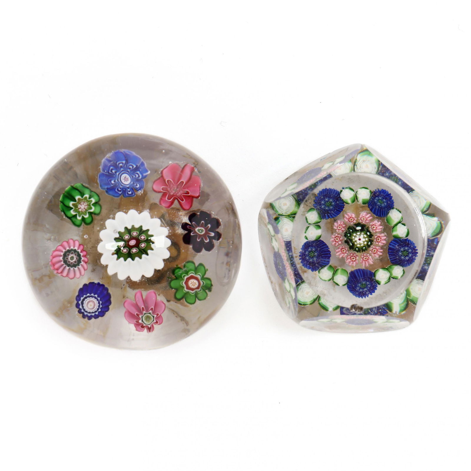 Two Small Antique Millefiori Glass Paperweights, Incl. (1 of 10)