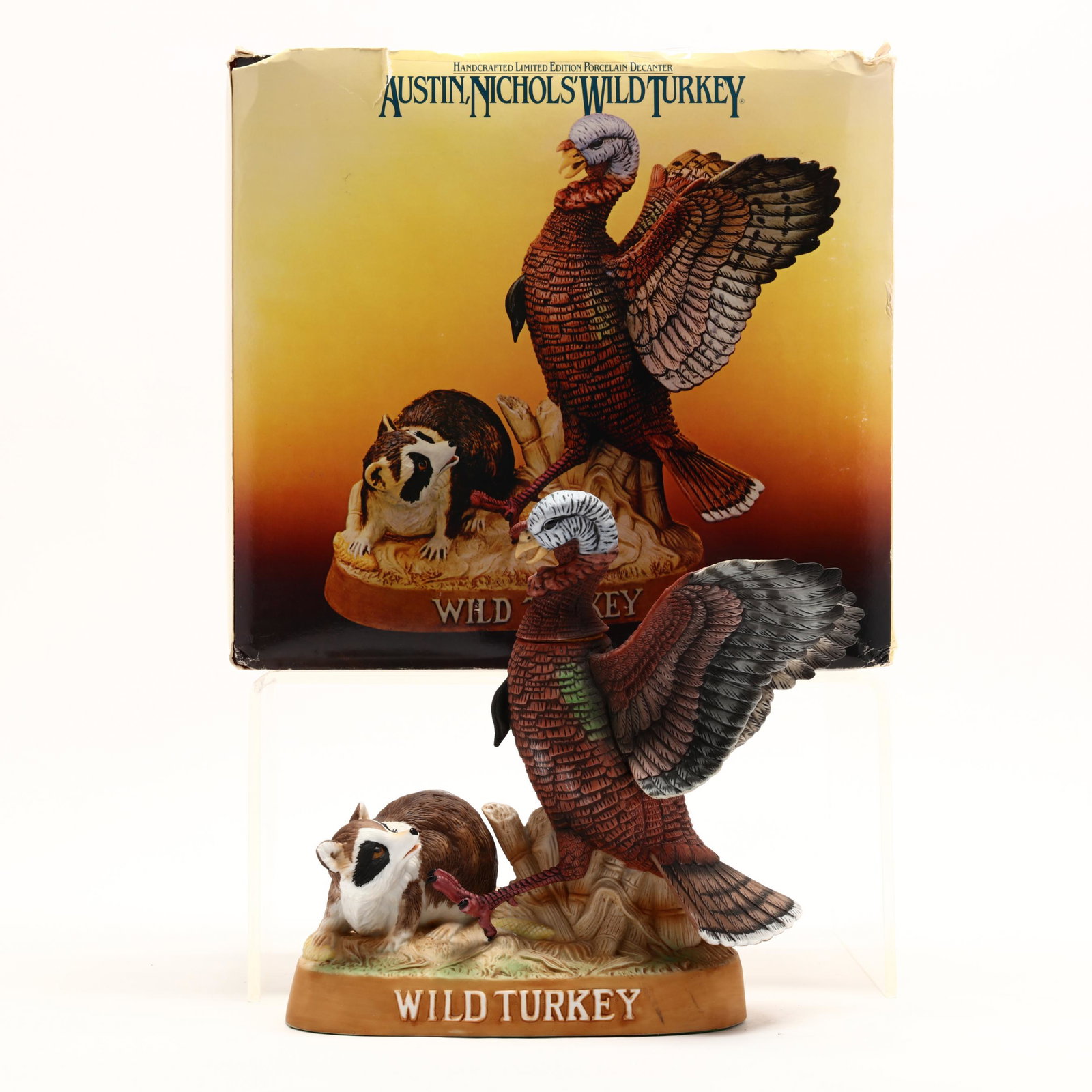 Wild Turkey Bourbon Whiskey in Porcelain Decanter: Wild Turkey Bourbon Whiskey in Porcelain Decanter The buyer acknowledges that he/she is acting within compliance with their state and local laws in regards to the purchase, transportation and delivery