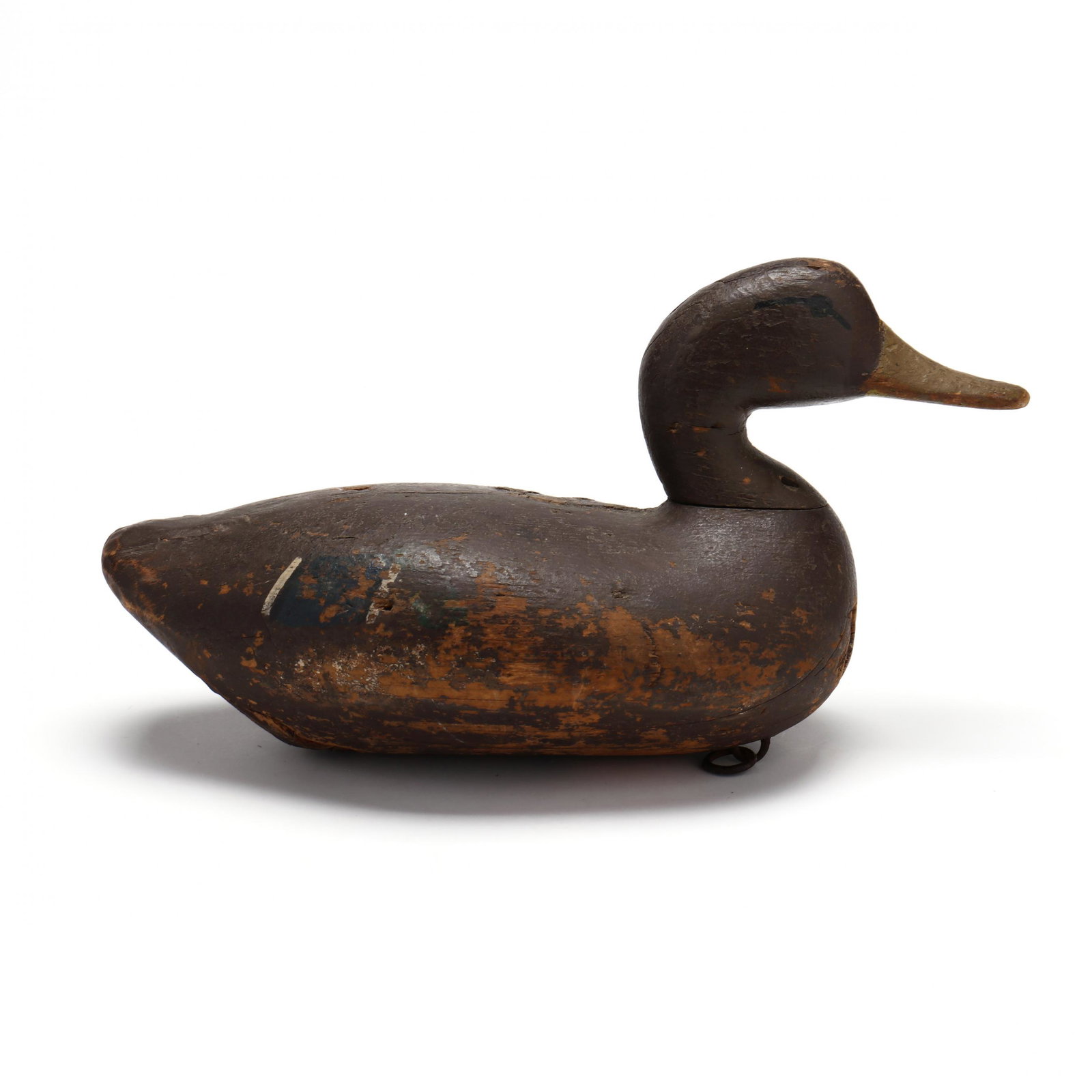 Eastern Shore Virginia, Black Duck: Eastern Shore Virginia, Black Duck circa 1940, a very well made black duck by an unknown hand. Length 13.75 in. Additional high-resolution photos are available at www.lelandlittle.com
