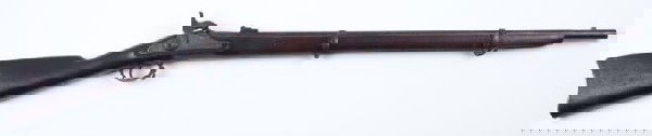 Norris & Clement Contract Springfield Rifle-Musket: Norris & Clement Contract Springfield Rifle-Musket factory shortened "Artillery" Model 1861, .58 caliber, with 30 in. barrel, 46 in. overall length, walnut stock with brass nosecap and two bands, lock