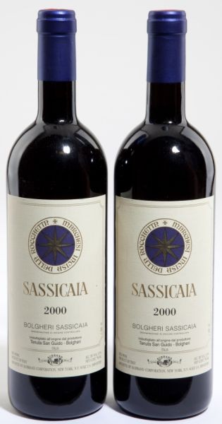 Sassicaia - Vintage 2000: Sassicaia - Vintage 2000 Italy, Tenuta San Guido "Loaded with fruit. Rich yet balanced, with lots of jammy and plummy character. Full-bodied, with round tannins and a silky finish. Exotic."(93pts WS) 