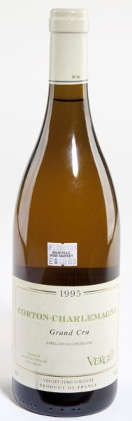 Corton-Charlemagne - Vintage 1995: Corton-Charlemagne - Vintage 1995 France, Verget "The fully mature and nicely complex aromas still have some youthful freshness to them..."(88pts BH) 1 bottle Removed from the temperature-controlled s