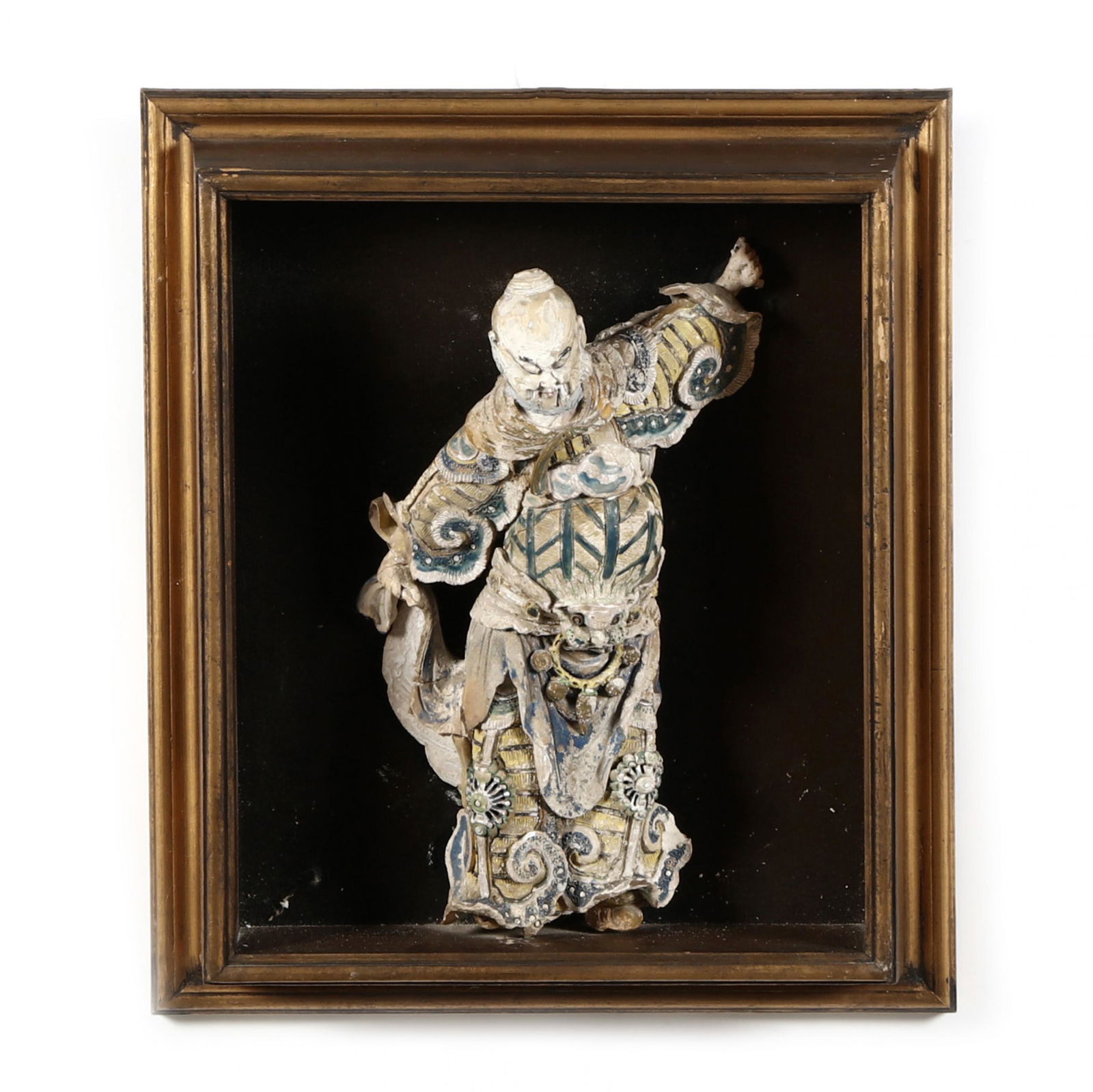 A Chinese Painted Stoneware Roof Tile Figure (1 of 4)