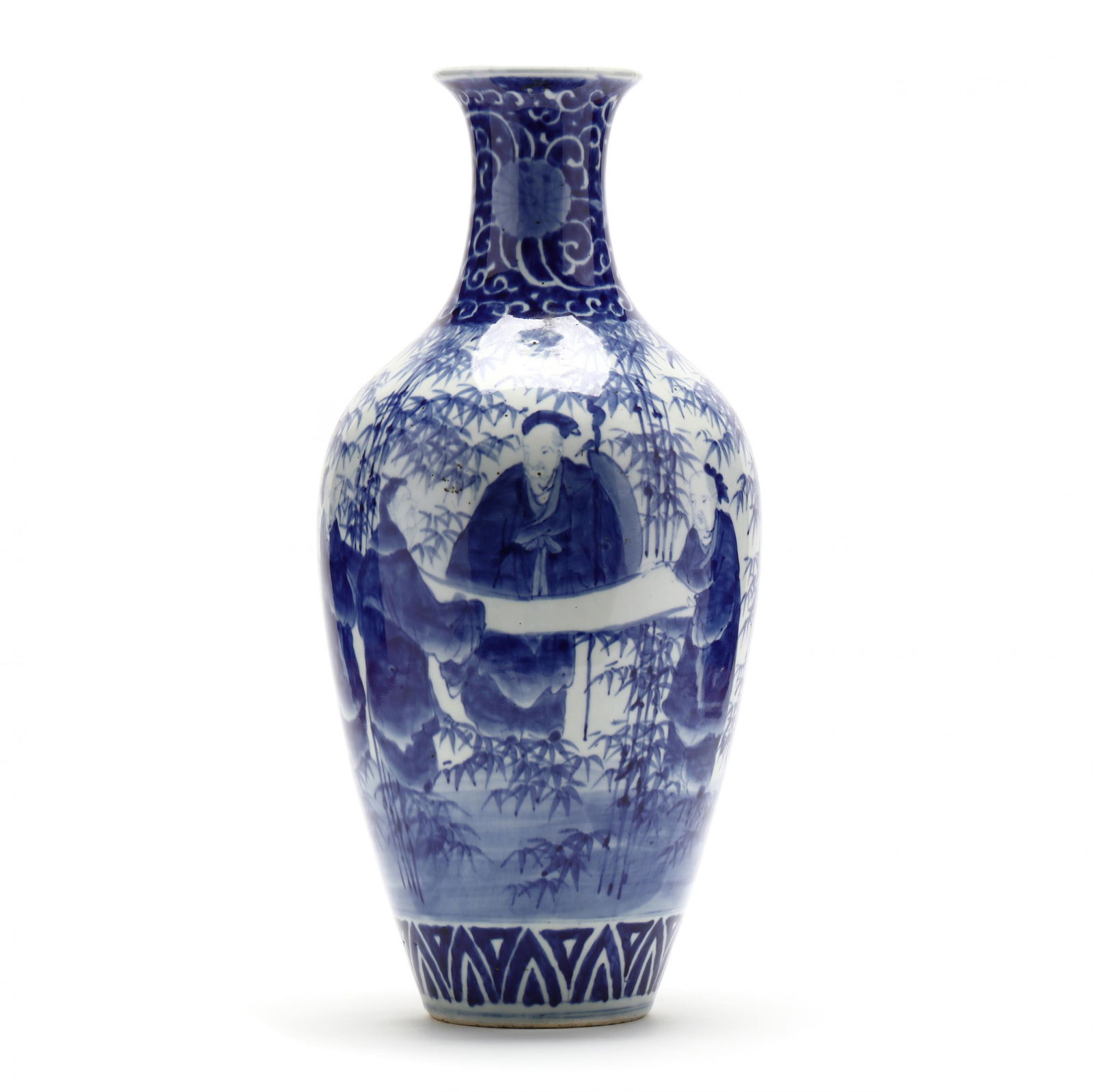 A Chinese Porcelain Blue and White Vase with Sages in (1 of 6)