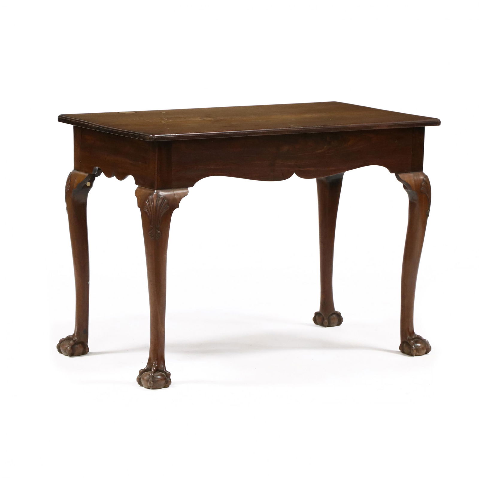 Irish Chippendale Carved Mahogany Center Table (1 of 4)