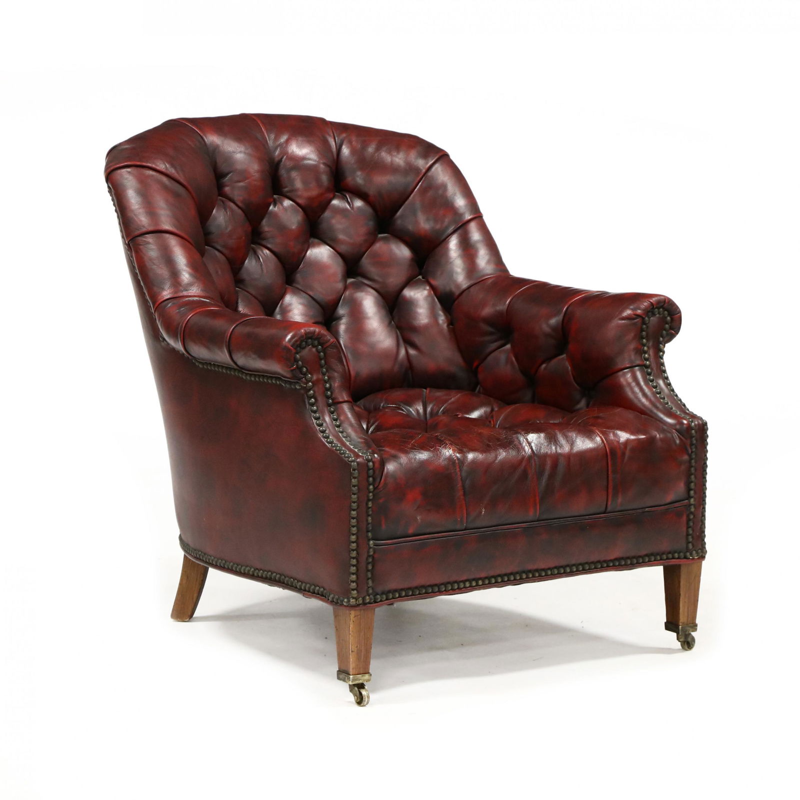 Vintage English Style Tufted Leather Club Chair (1 of 4)