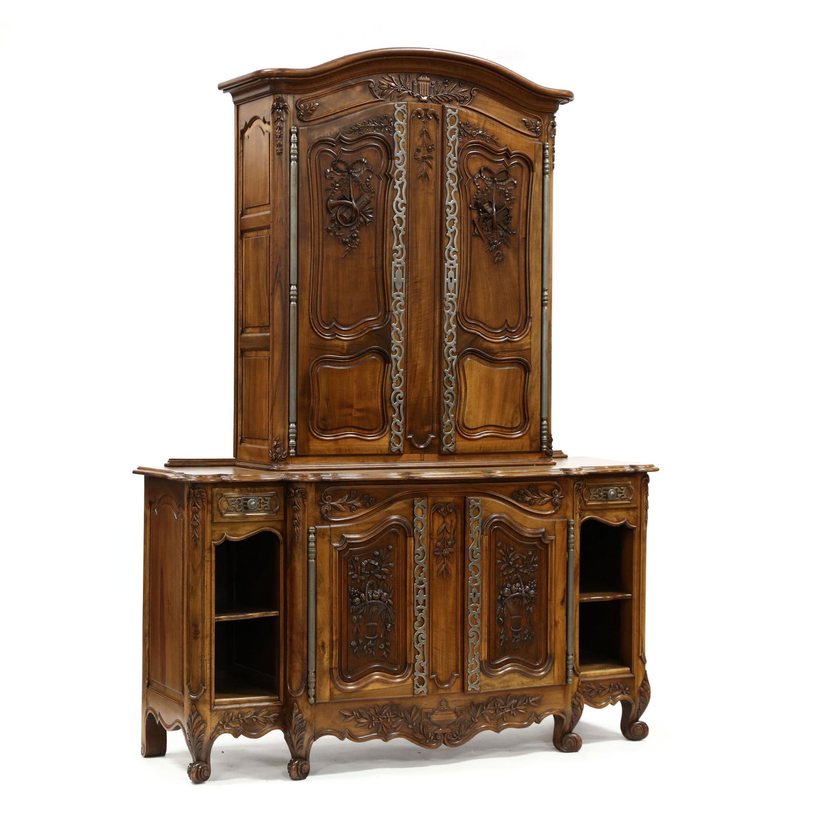 Louis XV Style Carved Walnut Buffet a Deux Corps (1 of 8)