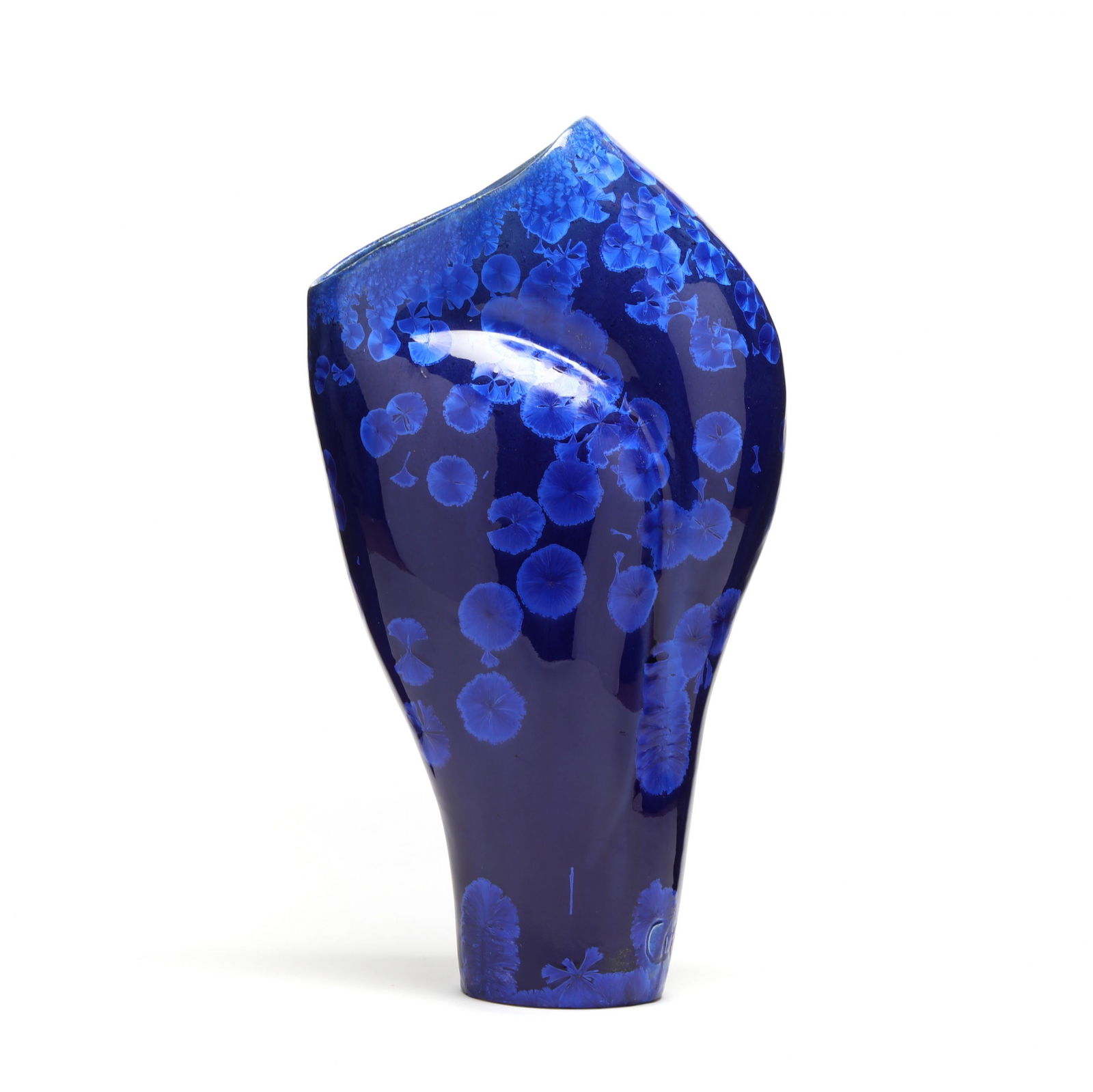 Asymmetrical Crystalline Ceramic Vase (1 of 8)