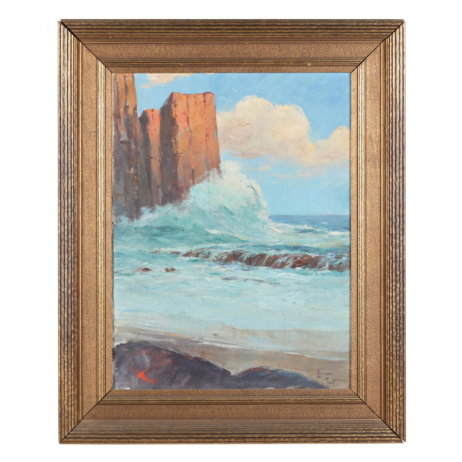 Leonard Whitney (American, 20th century),  Seascape (1 of 5)