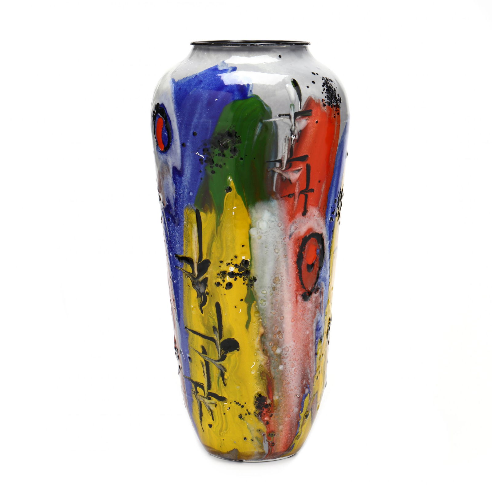 Modern Enamel Over Copper vase (1 of 5)