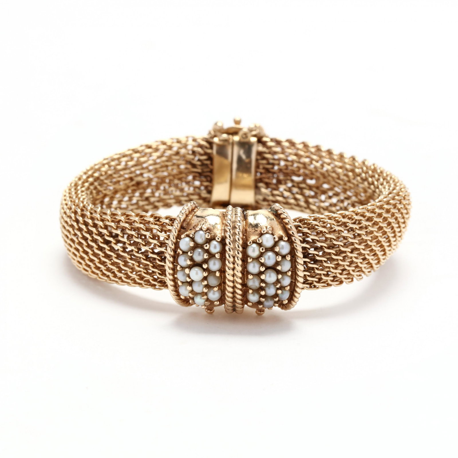 Gold and Pearl Bracelet Watch (1 of 5)