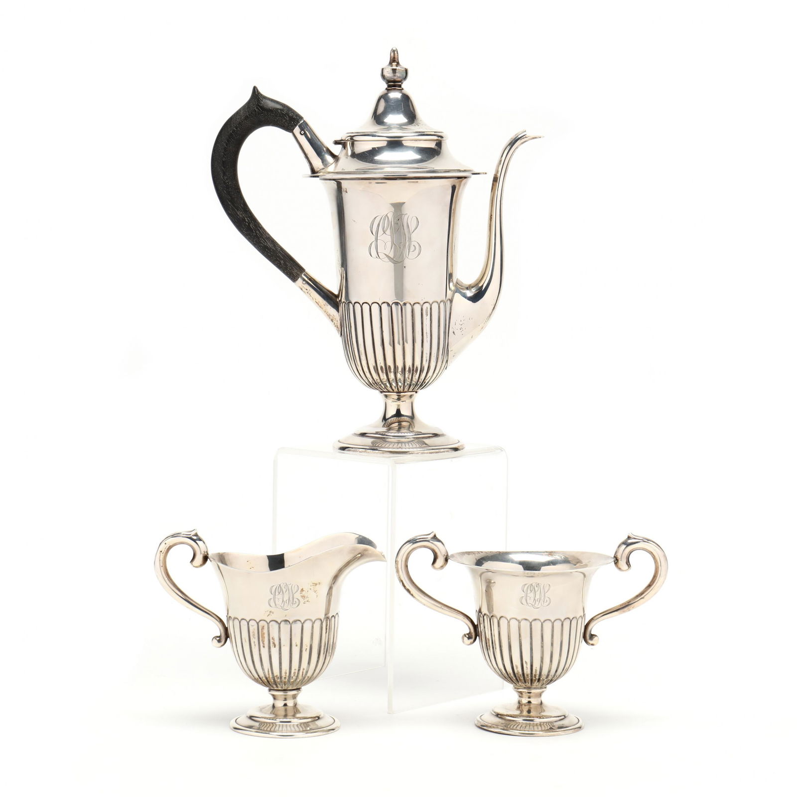 Three Piece American Sterling Silver Coffee Service (1 of 9)