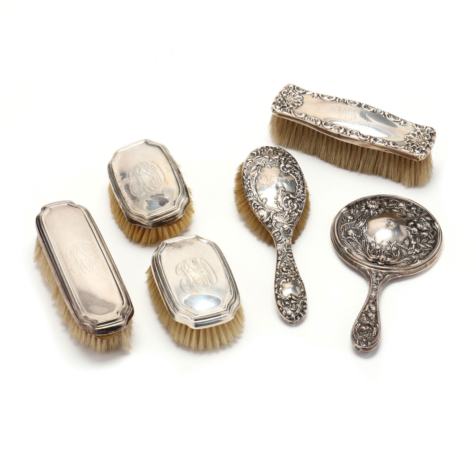 An Assembled Sterling Silver Vanity Set (1 of 10)