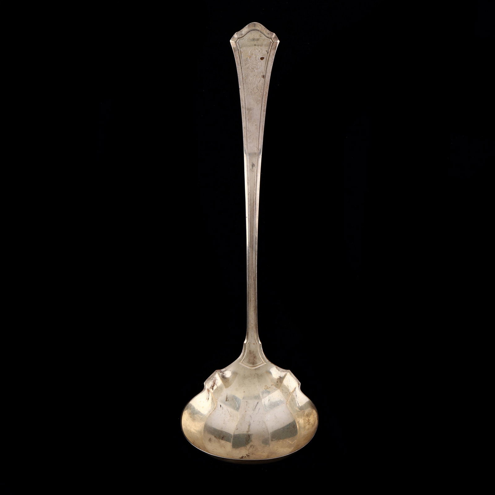 Wallace Concord Sterling Silver Punch Ladle: Wallace Concord Sterling Silver Punch Ladle "BSW" monogram to handle. 11 3/4 in. 6.60 troy oz. From the Estate of the late Charles L. "Buddy" Weill, Jr., of Greensboro, North Carolina Additional high-