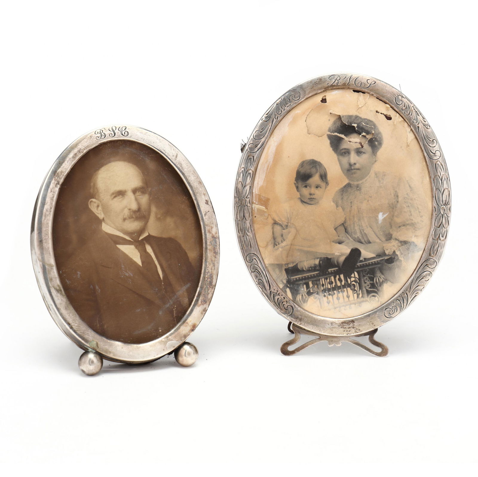 Two Sterling Silver Oval Frames (1 of 5)