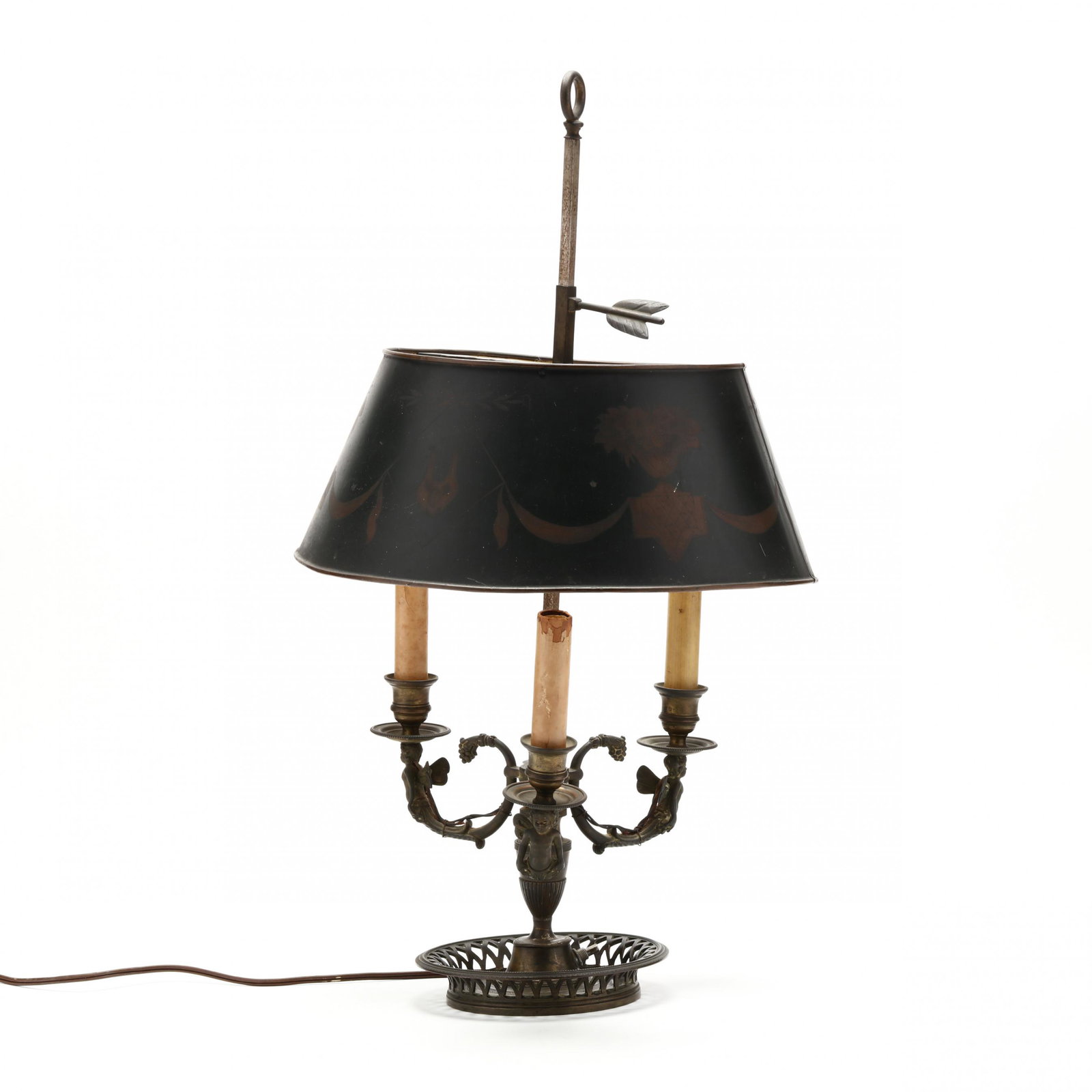 Vintage Brass and Tole Bouillette Table Lamp (1 of 9)