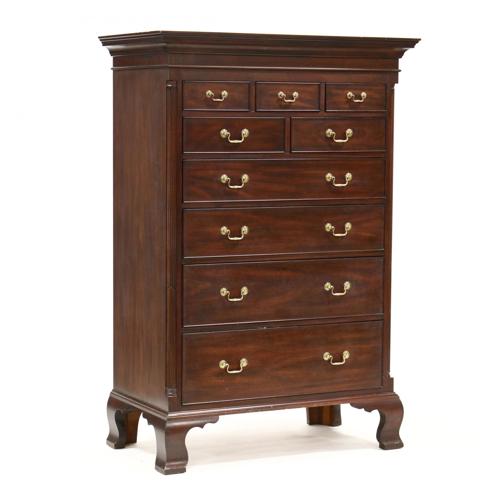 Henkel Harris, Chippendale Style Mahogany Tall Chest of (1 of 6)