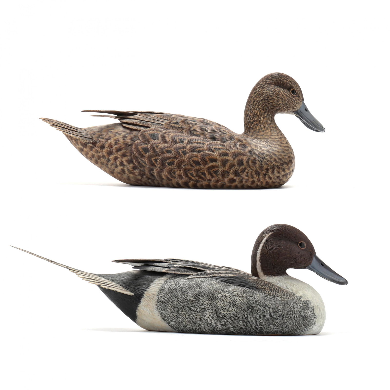 Ben Heinemann (NC), Two Carved Pintail Decoys (1 of 10)