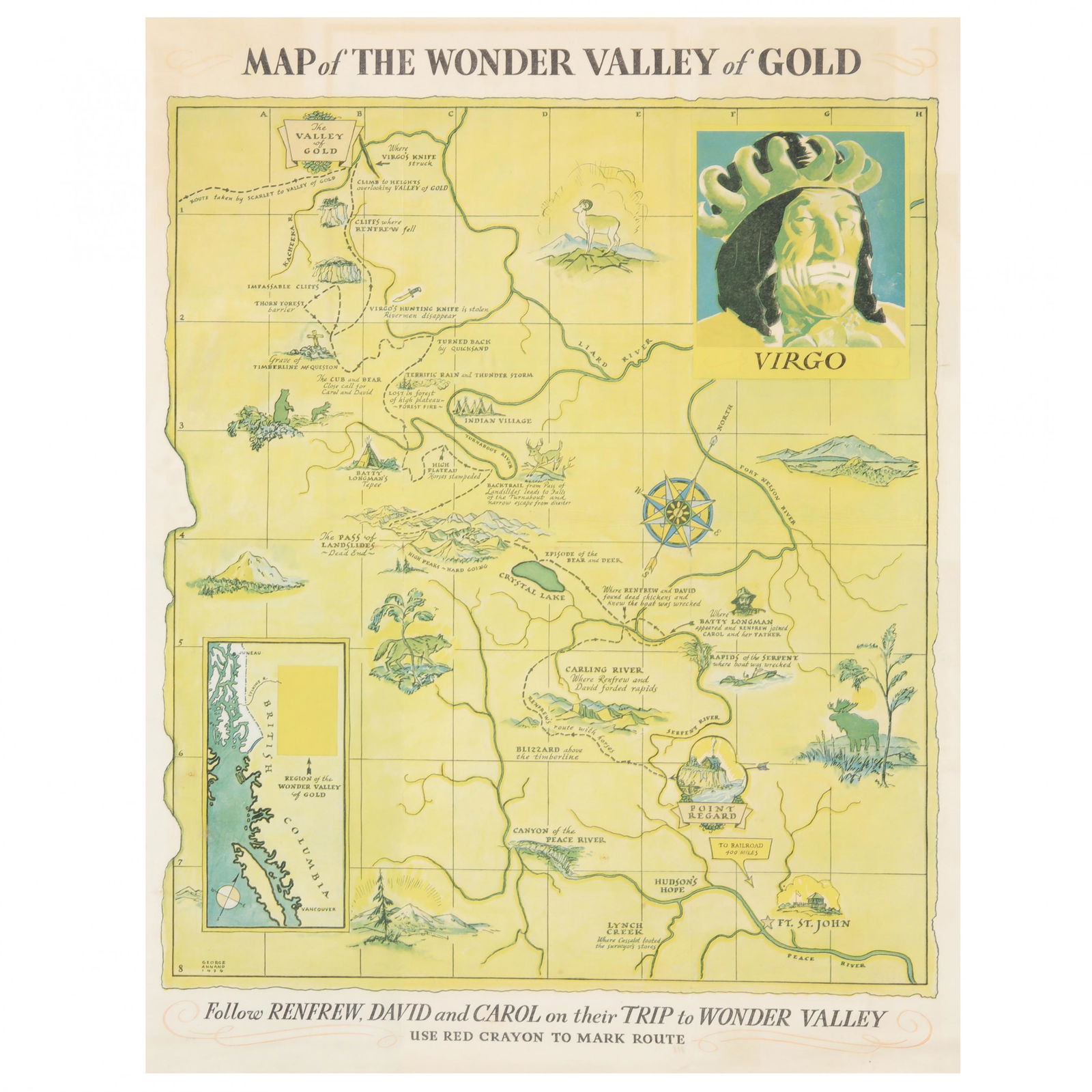 Wonder Bread Premium Game,  Map of the Wonder Valley of (1 of 4)