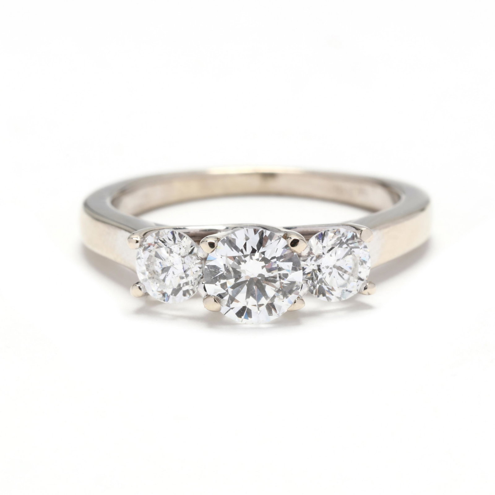 White Gold and Three Stone Diamond Ring (1 of 5)