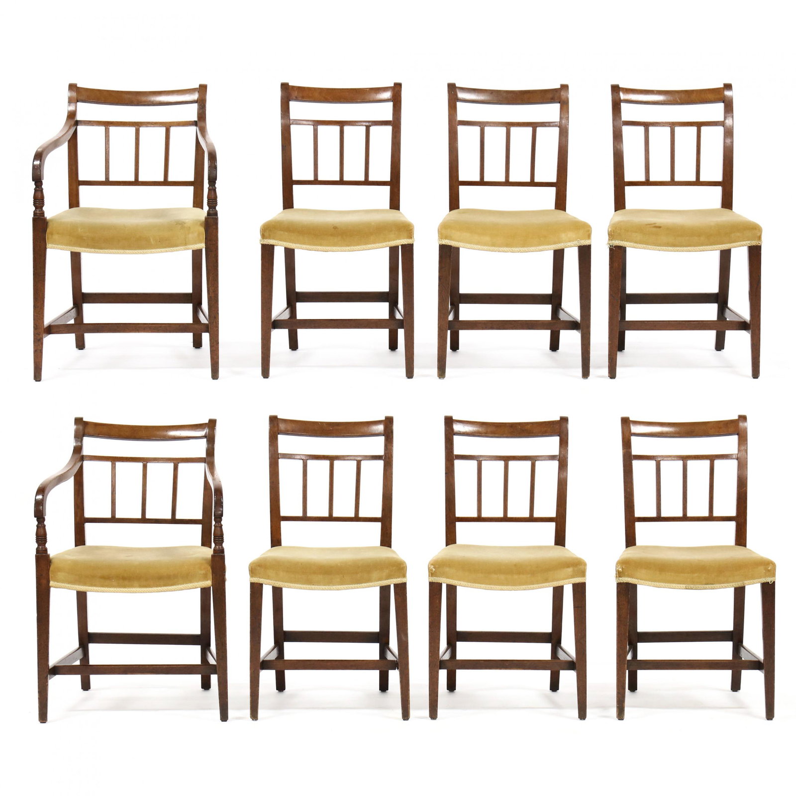 Set of Eight Regency Mahogany Dining Chairs (1 of 8)
