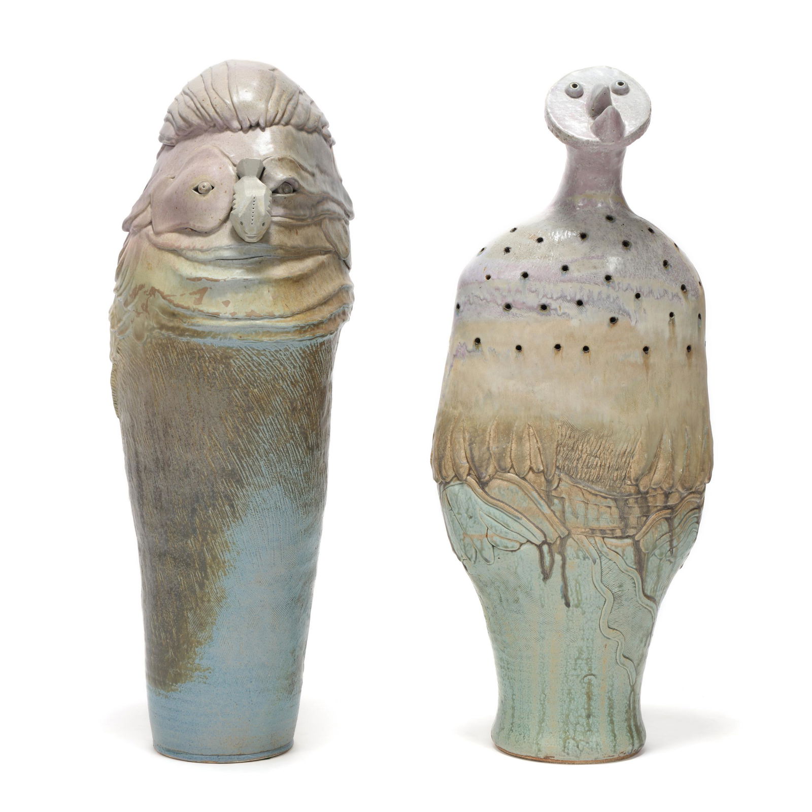 Tom Suomalainen (NC, b.1939), A Similar Pair of Figural (1 of 8)