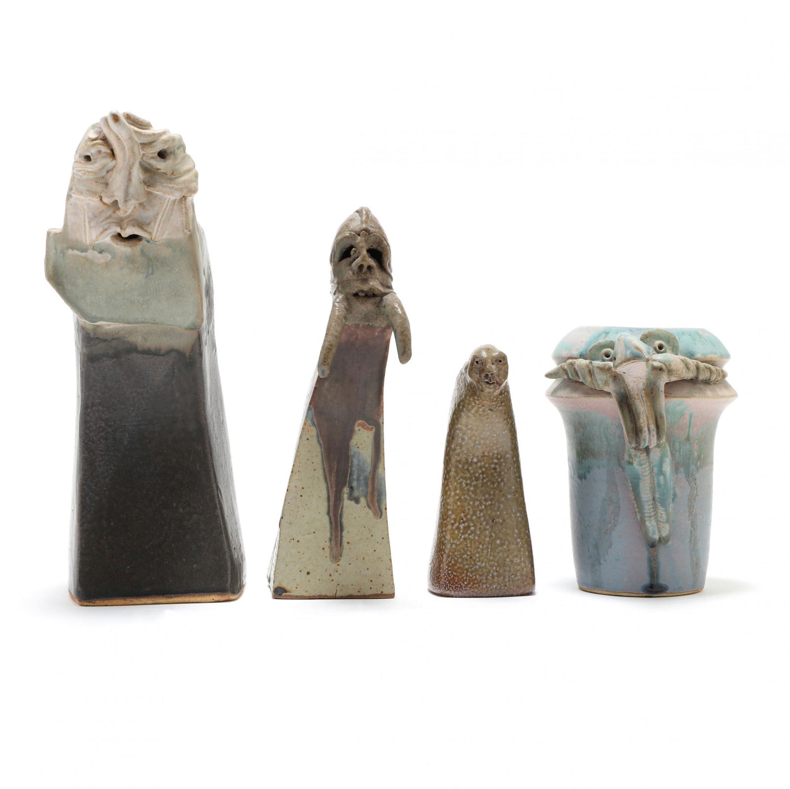 Tom Suomalainen (NC, b.1939), Four Glazed Ceramics (1 of 10)