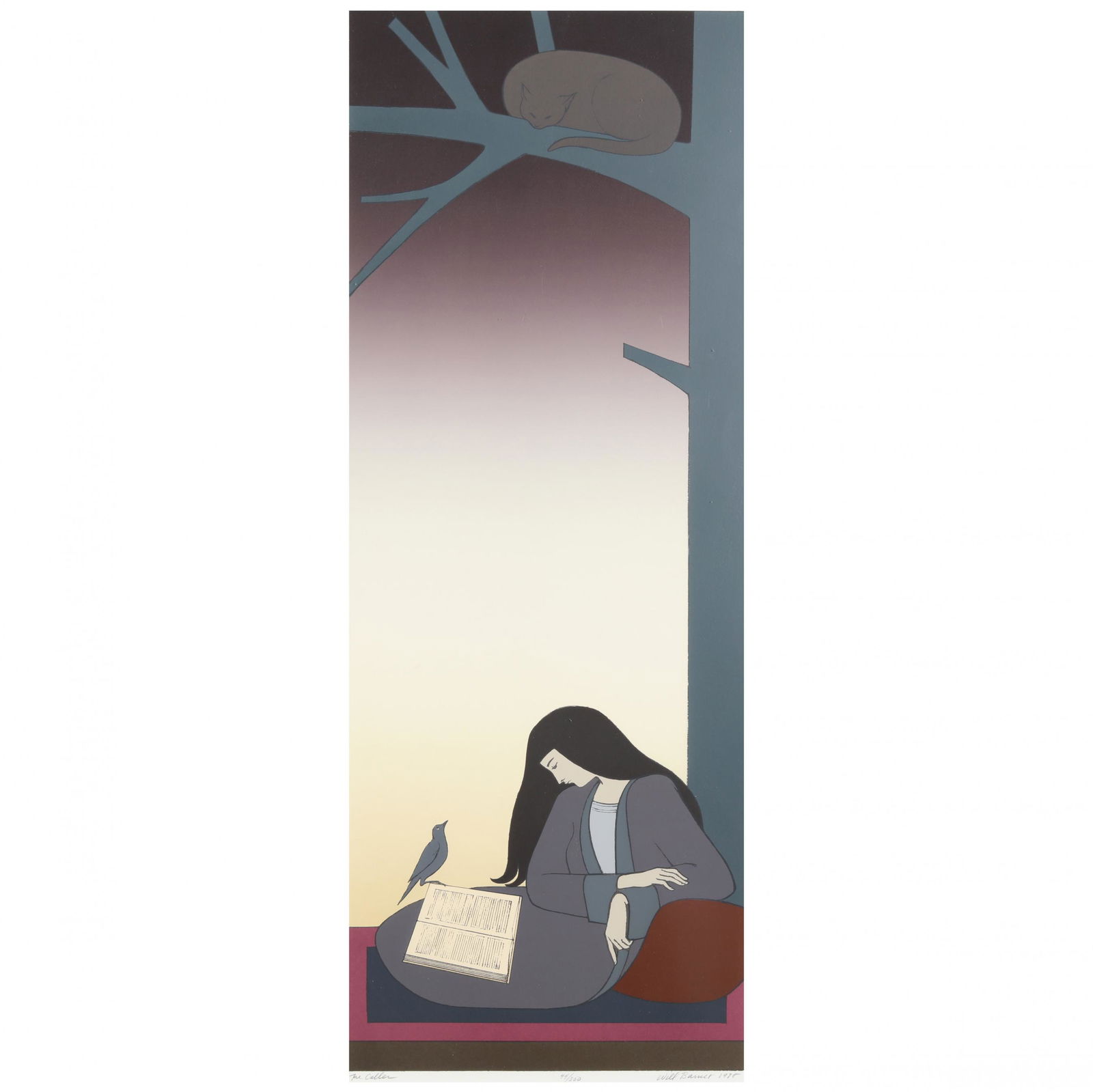 Will Barnet (American, 1911-2012), The Caller: Will Barnet (American, 1911-2012), The Callerscreenprint in colors, 1976, pencil signed, titled, and marked as artist's proof lower margin, retains gallery paperwork, matted and framed. Kornbluth Gall