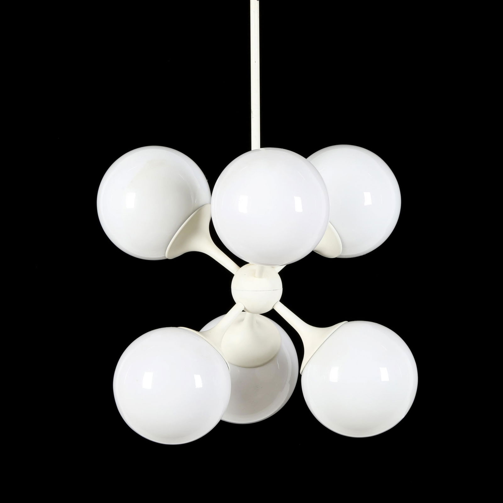 Lightolier, White Sputnik Chandelier (1 of 6)
