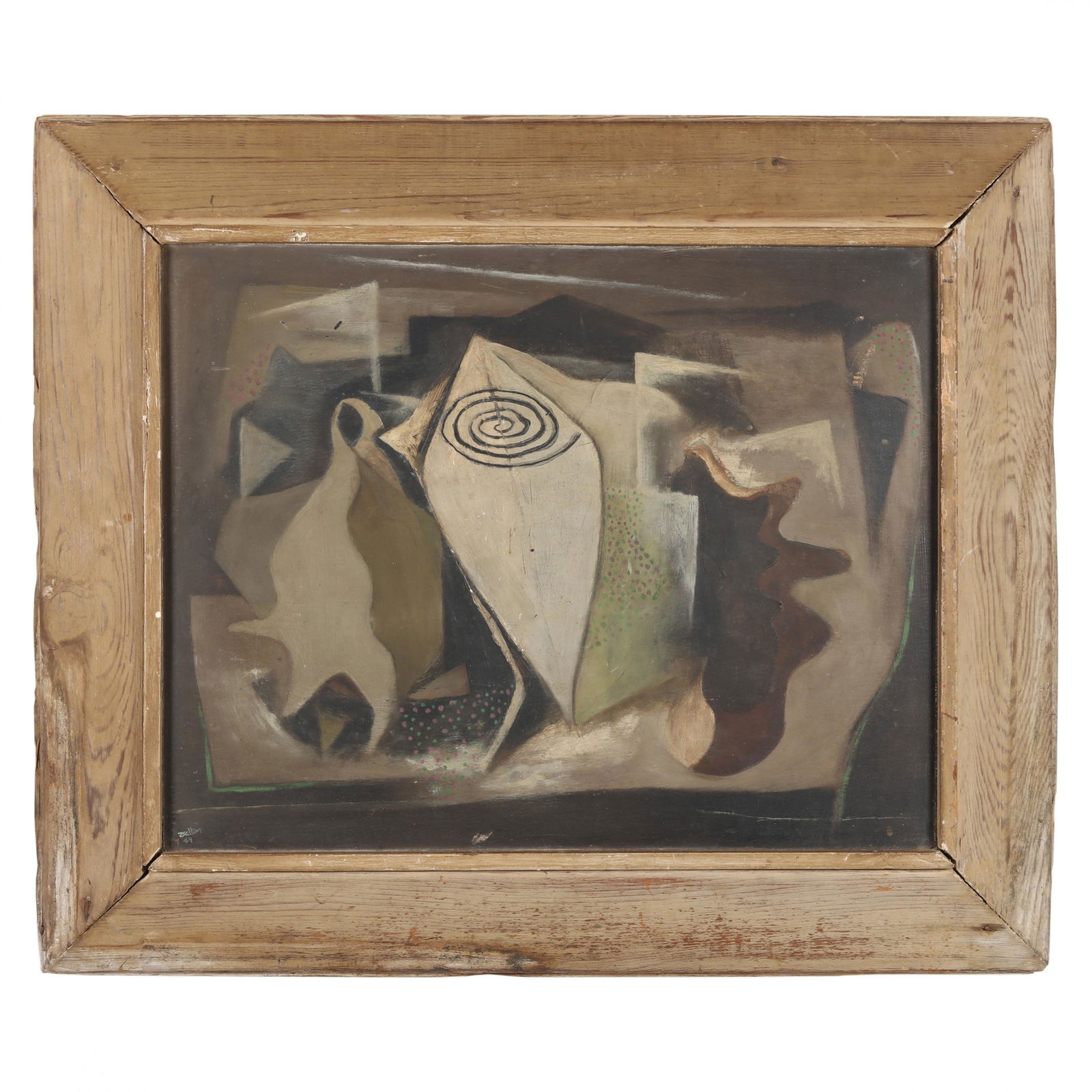 A Midcentury Cubist Still Life Painting, signed Dalton (1 of 3)