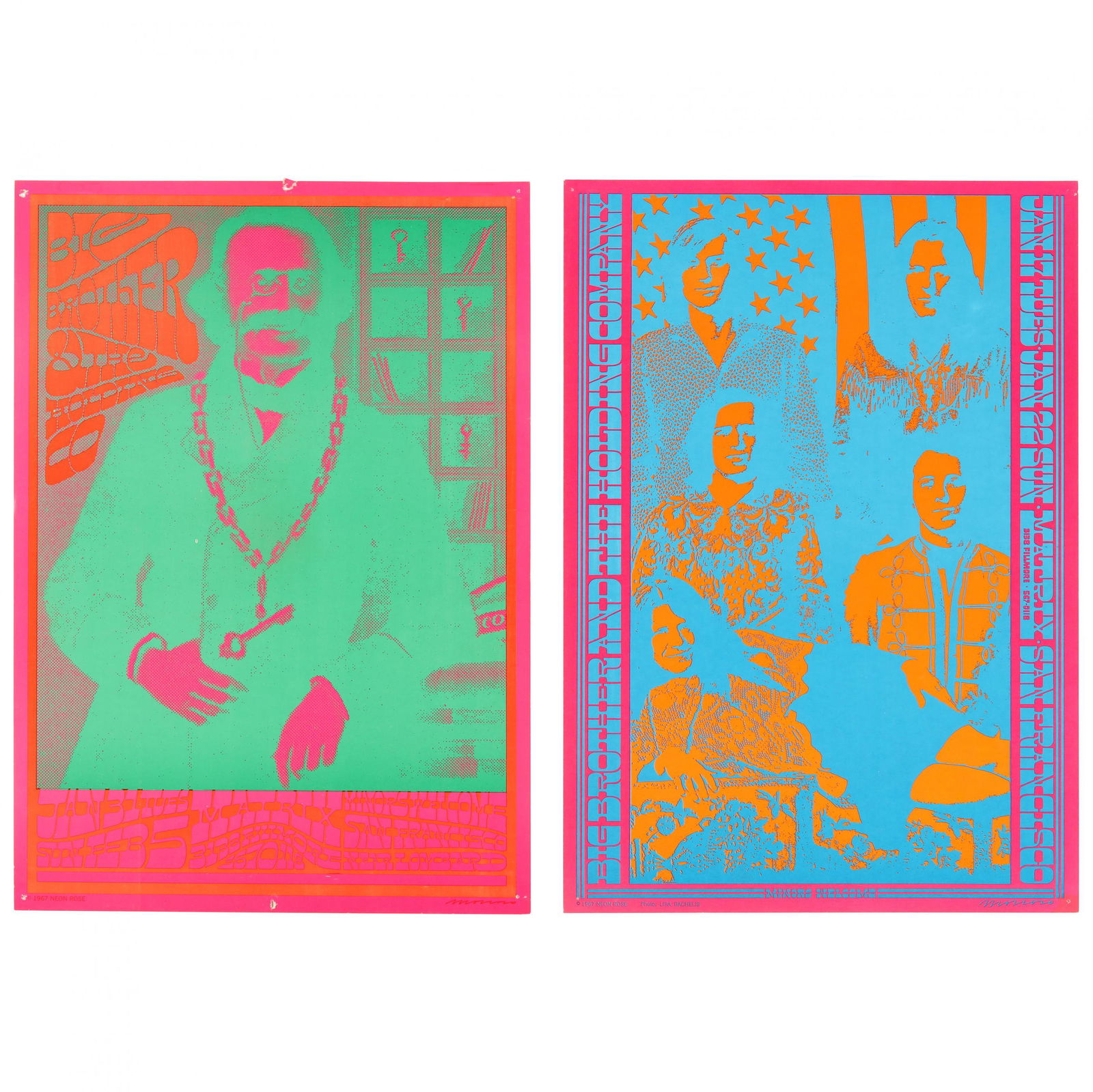 Two Neon Rose Posters, Big Brother and the Holding (1 of 10)