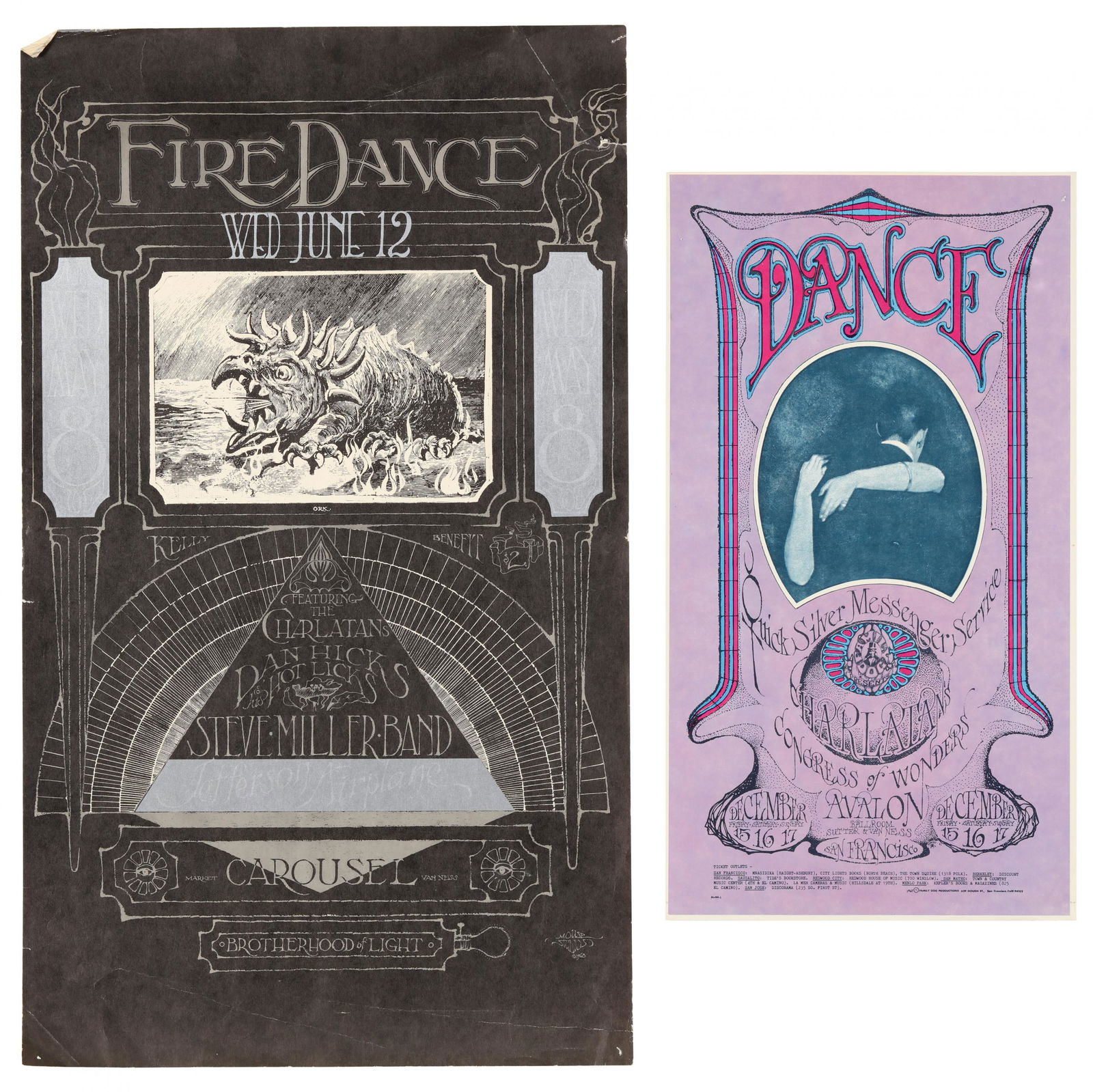 Two Vintage Stanley Mouse Designed Concert Posters, (1 of 10)