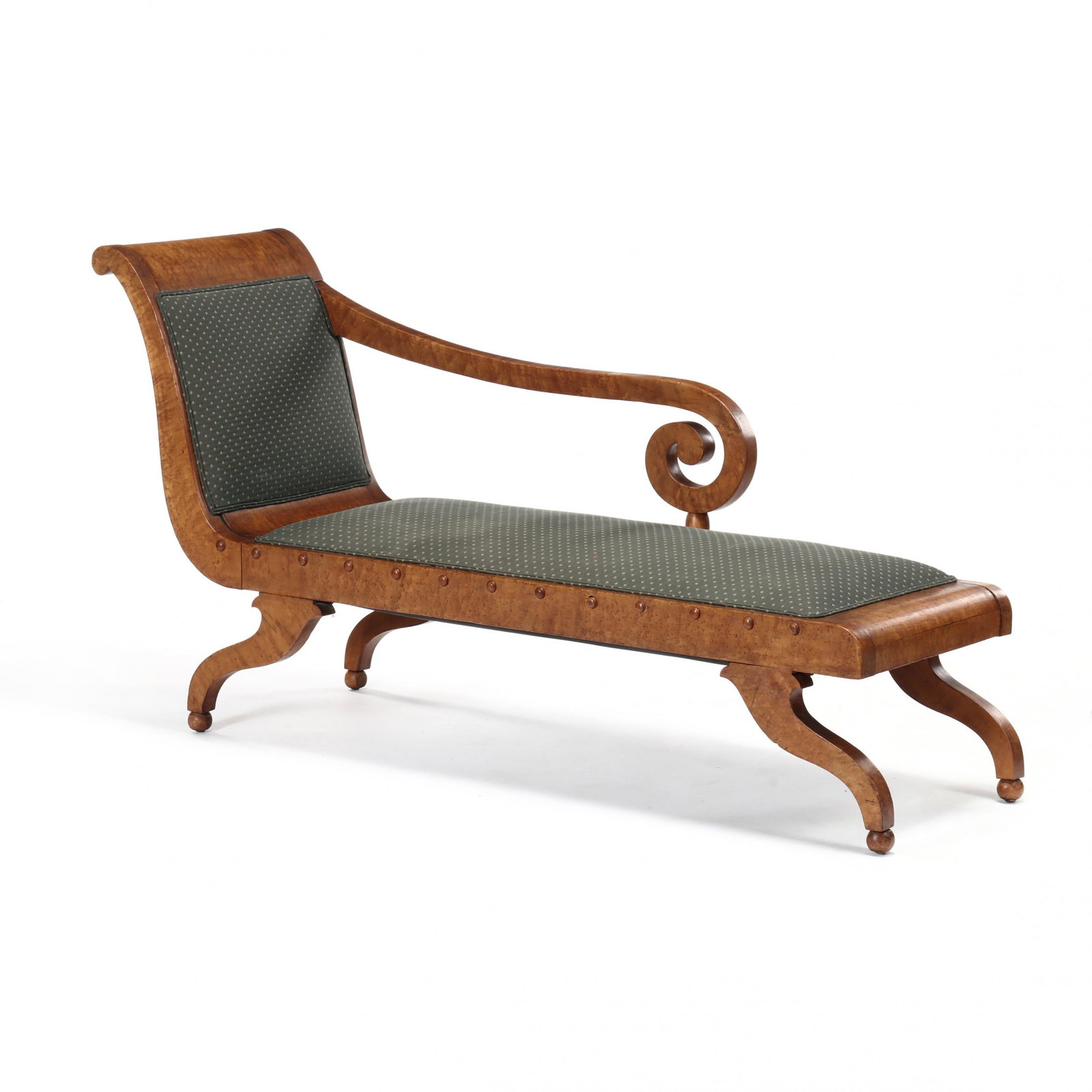 New England Classical Figured Maple Recamier (1 of 8)